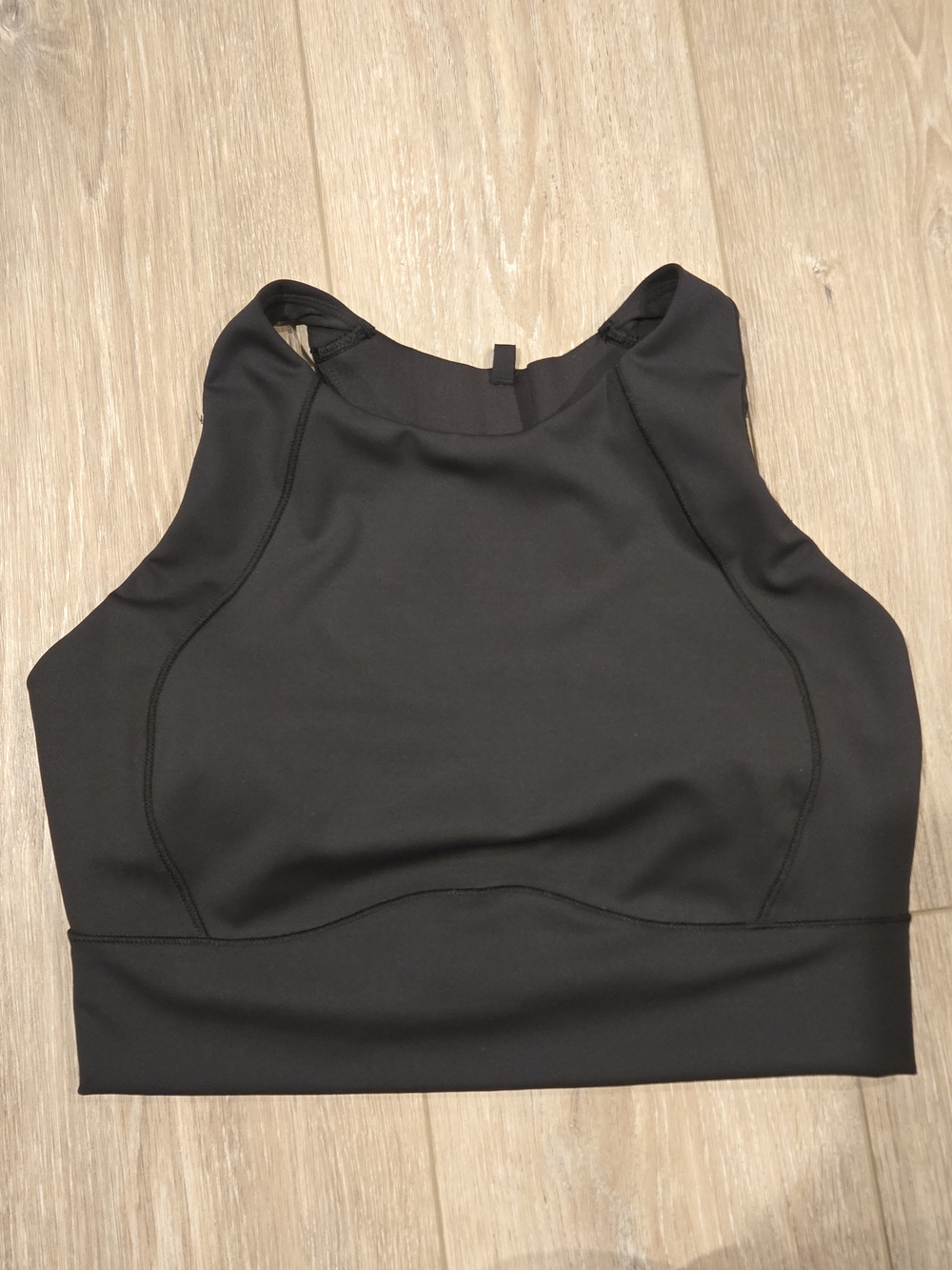 CALIA- Black High-Neck Sports Bra